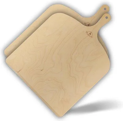 Image de Pelle à pizza en bois pour pierre à pizza, 37 cm, pelle à pizza en bois pour four et barbecue, accessoires de cuisine