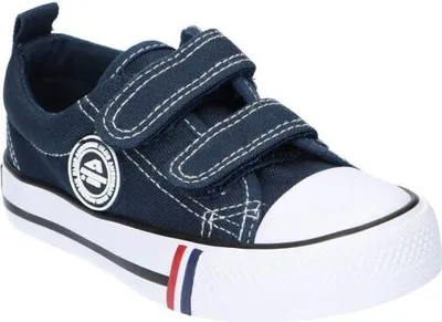 Produktbild von AMERICAN CLUB LH35 Original Kinder Schuhe Sneaker, Turnschuhe mit Klettverschluss luftige, Canvas-Sneaker, Marineblaue 27