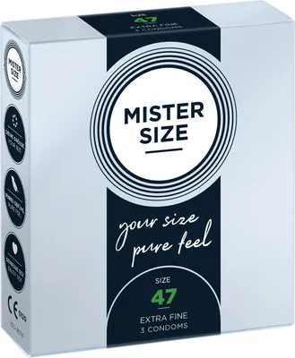 Produktbild von 3er Mister Size Kondome 47mm - Gefühlsecht & Extra Feucht