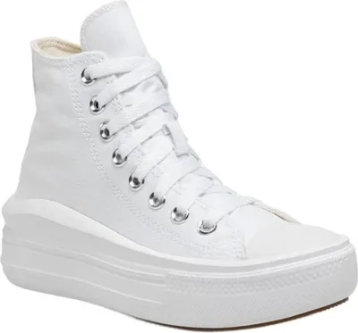 Produktbild von Converse Chuck Taylor All Star Move WeißSchwarz Frauen Hi Top Schnürschuhe aus Le en mit Plateau – undefined / Weiß schwarz