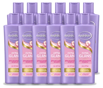 Obrázok produktu pre 12 ks šampónu Andrélon Extra Glans – 250 ml – výhodný balík – 12 kusov
