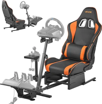 Produktbild von Racing Wheel Stand, Heavy-Duty Simulator Cockpit Steering Wheel Stand, Fit Logitech G25, G27, G29, G920, G923, Thrustmaster T300RS, TX F458, T500RS, T3PA-PRO (F1/GT) and CSR Pedals