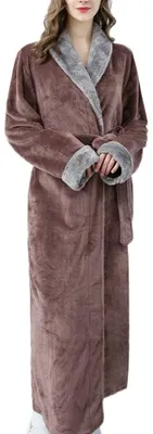Productafbeelding van Lange Fleece Badjas voor Dames en Heren