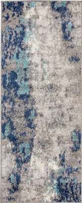 Productafbeelding van Mazovia Tapijt, Grijs, Abstract - Tapijt voor de Woonkamer, Slaapkamer, Geschikt voor vloerverwarming - 70x300 cm