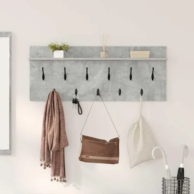 Obrázok produktu pre Maison Exclusive – Nástenný nočný stolík s policou, betónovo šedý, 100 x 40 x 12 cm