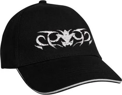 Produktbild von Baseballcap mit Einstickung Tribal 68109 versch. Farben Color - schwarz