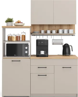 Zdjęcie produktu dla Kuchnia pojedyncza Vicco Egbert Szary 160 cm z rozkładanym stołem, Model 49527