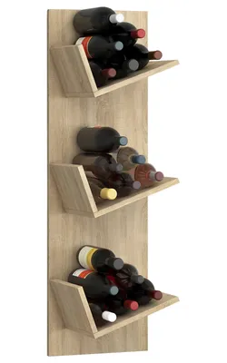 Image de Étagère suspendue en bois | Étagère économiseuse d'espace | Dimensions: 106 x W. 33 x D. 26 cm | Étagère élégante suspendue | Étagère de rangement | Bibliothèque | Vin en planche murale - Vinosi