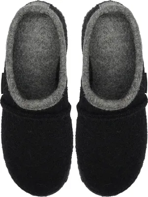 Produktbild von Nanga Gipfel Uni Hausschuh Pantoffel Wollfilz Latexsohle Gr.36-46 EUR 44-schwarz