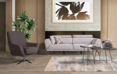 Immagine prodotto di Divano marrone da salotto divano di design poltrona relax set di 2 pezzi