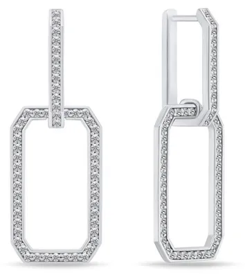 Produktbild von Elegante Silberohrringe mit Zirkonen EA789W