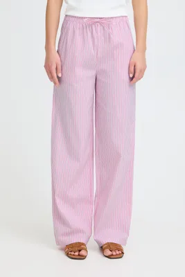 Image de Pantalon pour femmes Oxmo OXFanny, modèle décontracté, coupe ample, en mélange de coton