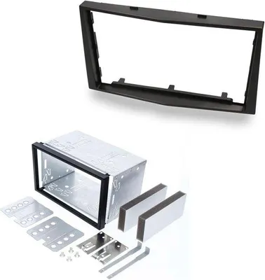 Productafbeelding van Radiocover set double DIN - metalen constructie - geschikt voor Opel Corsa D Astra H Zafira B Tigra Antara Vivaro