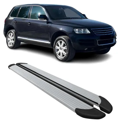 Produktbild von Seitenschweller Trittbretter Schweller für VW Touareg 2003-2010 Aluminium Silber, KI-generiertes Bild