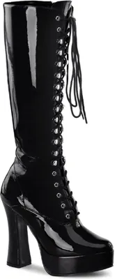 Produktbild von Pleaser Elektra-2020 Stiefel in Übergrößen Schwarz ELE2020/B große Damenschuhe, Größe:45