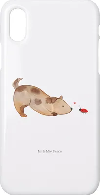Produktbild von Mr. & Mrs. Panda Iphone 10 Handyhülle Hund Marienkäfer - Weiß - Geschenk, Cover, Mischlingshund, Sprüche, Handy, Hunde, Hülle, Neugierig, X