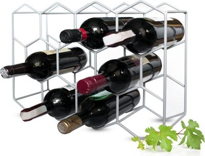 Weinregal aus Metall für 11 Flaschen Flaschenhalter Weinflaschenregal Weinhalter