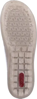 Produktbild von Rieker Damen Sneaker extra weit mit beschichtetem Leder und losen Einlagen N2405, Größe:42 EU, Farbe:Weiß