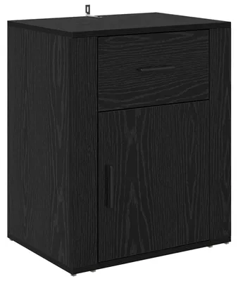 Produktbild von Nachttisch Schwarz Eichen-Optik 35 x 50 x 60 cm Holzwerkstoff
