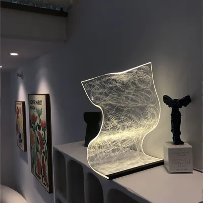 Produktbild von 360Home Acryl geformte Tischlampe Nachtlicht Nachttischlampe