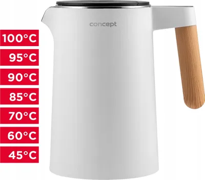Produktbild von Wasserkocher Concept Rk3300 1,5 l Temperaturregelung LED Cool Touch Edelstahl