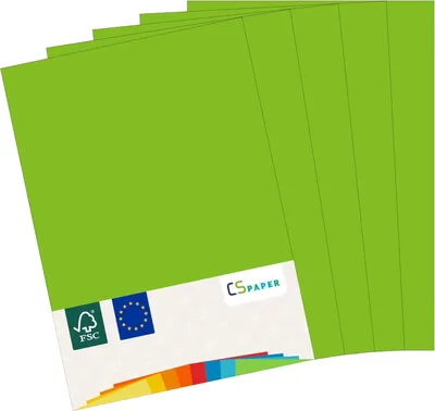 Immagine prodotto di Carta da stampa A4, verde, 50 fogli, 80 g/m², ideale per progetti creativi