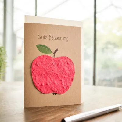 Productafbeelding van wenskaart Gute Besserung Wachsende Klappkarte met bloemensamen Nachhaltige