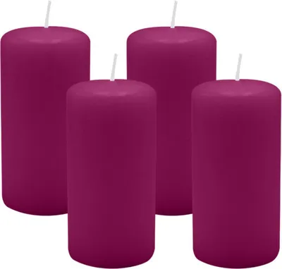 Produktbild von 4er Set Adventskranzkerzen Brombeere Ø 50 x 100 mm