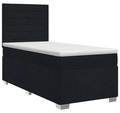 Imagen del producto de Cama con somier y colchón, color , 90 x 200 cm, tapizada en tela