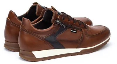Produktbild von Pikolinos Herren Leder-Sneaker mit Reißverschluss Cambil M5N-6362C1, Größe:41 EU, Farbe:Braun