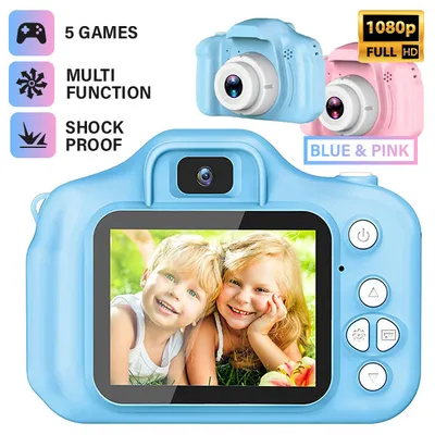 Obrázek produktu pro Digitální foto a video fotoaparát pro děti, fotoaparát podporuje kreativitu a zábavu nejmladších uživatelů, zábavná pozadí a rámečky, hra