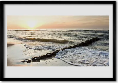 Produktbild von Bild 70x50 MDF-Rahmen Wandkunst Meer Landschaft