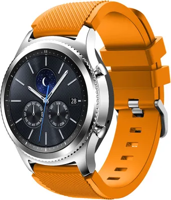 Produktbild von Uhren Armband für Samsung Galaxy Watch 3 45mm 46mm / für Huawei Watch GT GT2 Watch 2 Classic Pro / 22mm Stegbreite weiches Silikon ORANGE