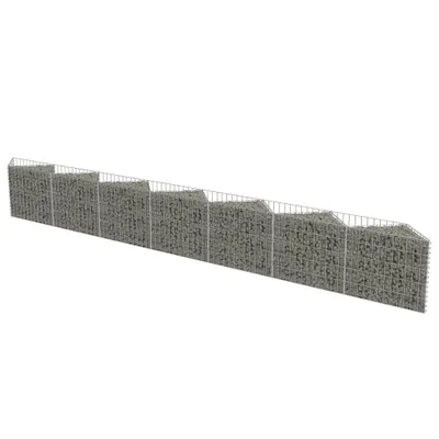 Image de vidaXL Mur de gabions Acier galvanisé 450×30×50 cm