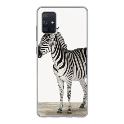 Produktbild von MuchoWow® Handyhülle Schutzhülle Hülle für Samsung Galaxy A71 Zebra - Mädchen - Tiere - Kinder - Jungen Silikon Softcase Handy Hülle - Kartenbesitzer
