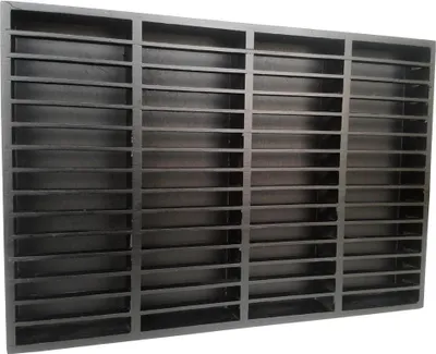 Produktbild von FabaHome MC Regal für 60 Kassetten, Holz Schwarz