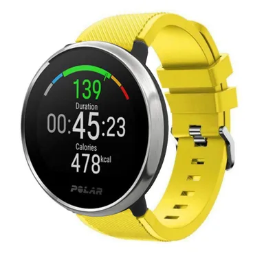 Produktbild von Strap-it Polar Ignite Twill Silikonarmband (Gelb)