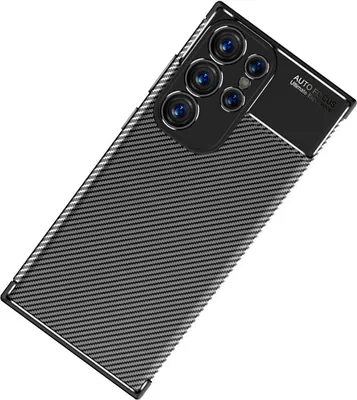 Produktbild von Carbon Handyhülle Für Samsung Galaxy S23 Ultra Carbon Optik Cover Case Hülle Schwarz