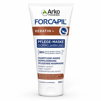 Immagine prodotto di ARKOPHARMA - FORCAPIL® Maschera alla Cheratina - Maschera per Capelli Danneggiati - Cheratina - Vitamine B5, B6, B8 - Riparazione + Protezione