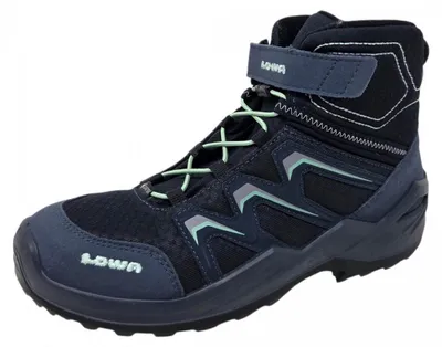 Image de Bottes de randonnée Lowa Maddox Warm GTX Mid Jr., couleur bleu