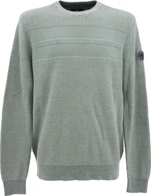 Produktbild von 33267 Lerros, ,  Herren Crew Neck Rundhals Pullover Pulli, feiner Mustermix, schilfgrün, M