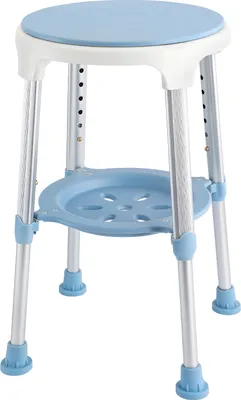 Produktbild von LZQ 360° Drehbar Duschstuhl Duschhocker Höhenverstellbar Badhocker Badehocker Duschsitz Duschhilfe 150kg