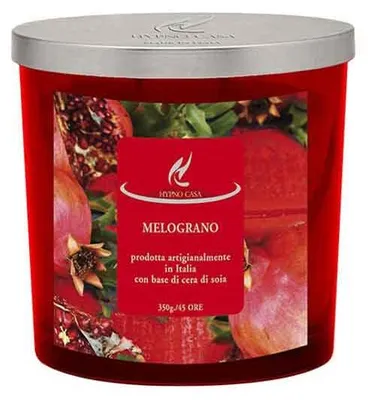 Dekorative Granatapfelkerze 350 g, Sojawachs, 45 h Brenndauer