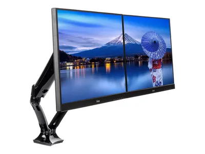 Immagine prodotto di Iiyama Braccio a molla a gas elegante e raffinato, 5 kg, 25,4 cm (10"), 68,6 cm (27"), 100 x 100 mm, regolabile in altezza, nero