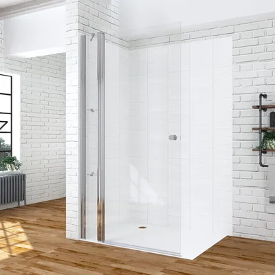 Produktbild von AQUALAVOS Walk in Dusche Duschglas Duschabtrennung Duschwand Glas 90x197 cm mit Duschablage