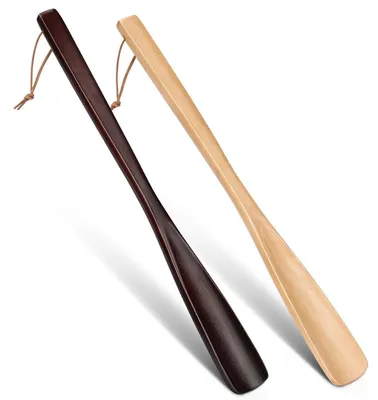 Obrázek produktu pro Dřevěné obuvníky, dlouhé 40 cm, 2 kusy, žluté/červené, s poutkem na zavěšení