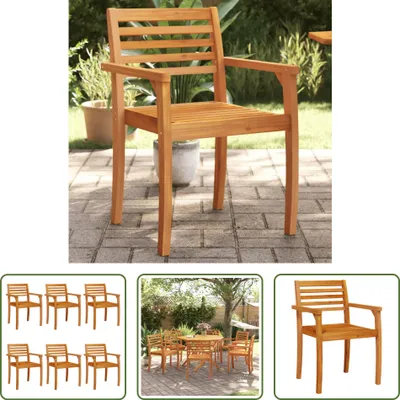 Produktbild von The Living Store Gartenstühle 6 Stk. 59x55x85 cm Massivholz Akazie