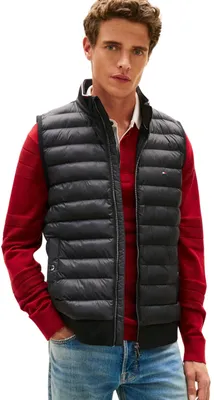 Produktbild von Tommy Hilfiger Herren Weste Mix Media Essential Gesteppt, Schwarz (Black), XL