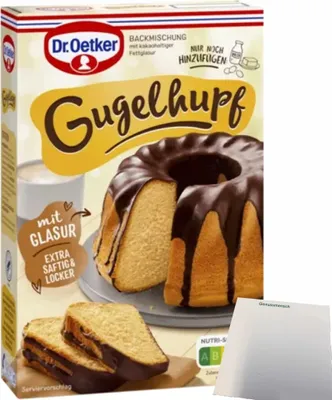 Produktbild von Dr. Oetker Gugelhupf Rührkuchen Backmischung (525g Packung) + usy Block