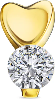 Produktbild von Anhänger 333 Gelbgold 8 Karat mit Herz und Zirkonia-Stein